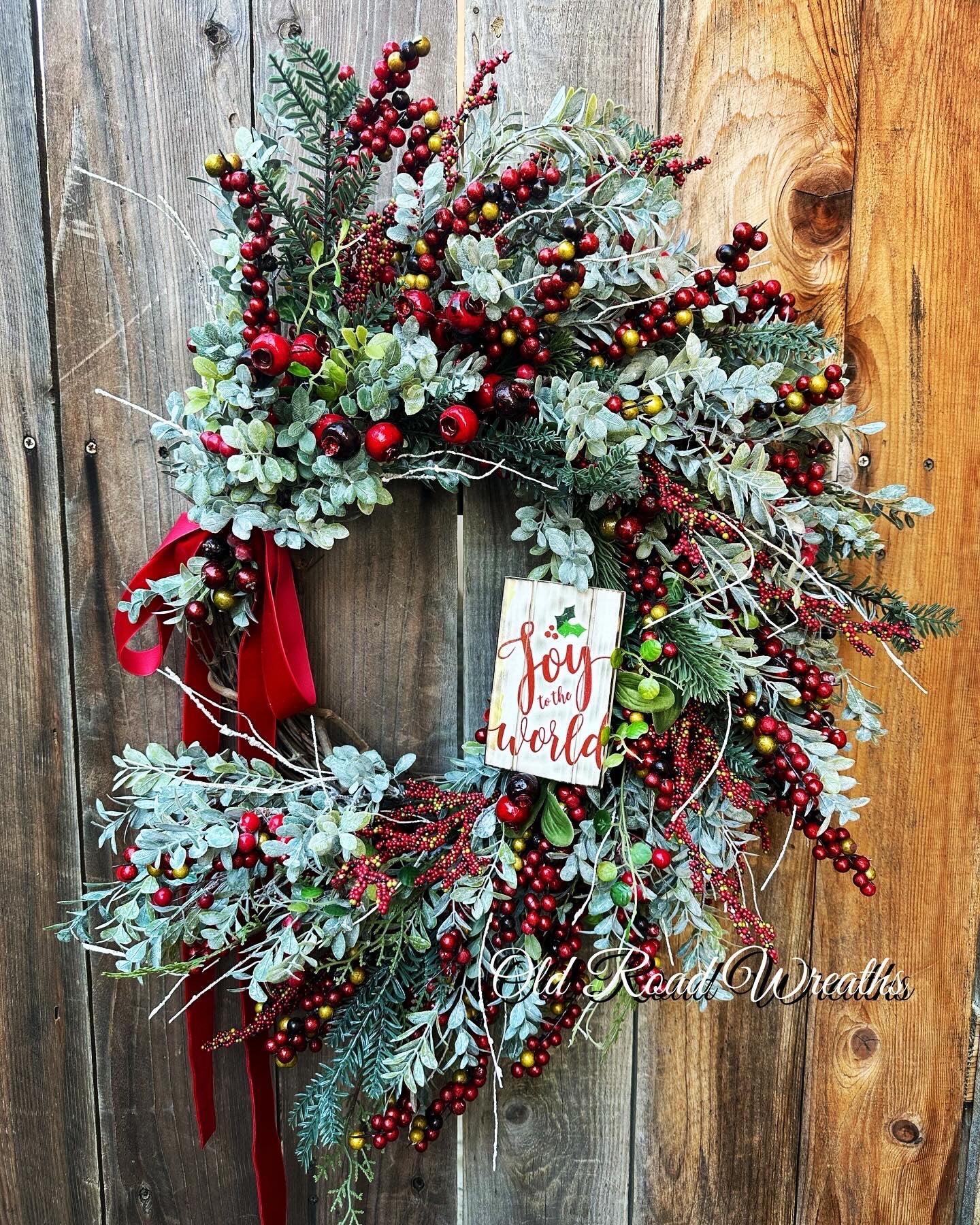 Very Berry Christmas Wreath, Christmas Wreath, Joy