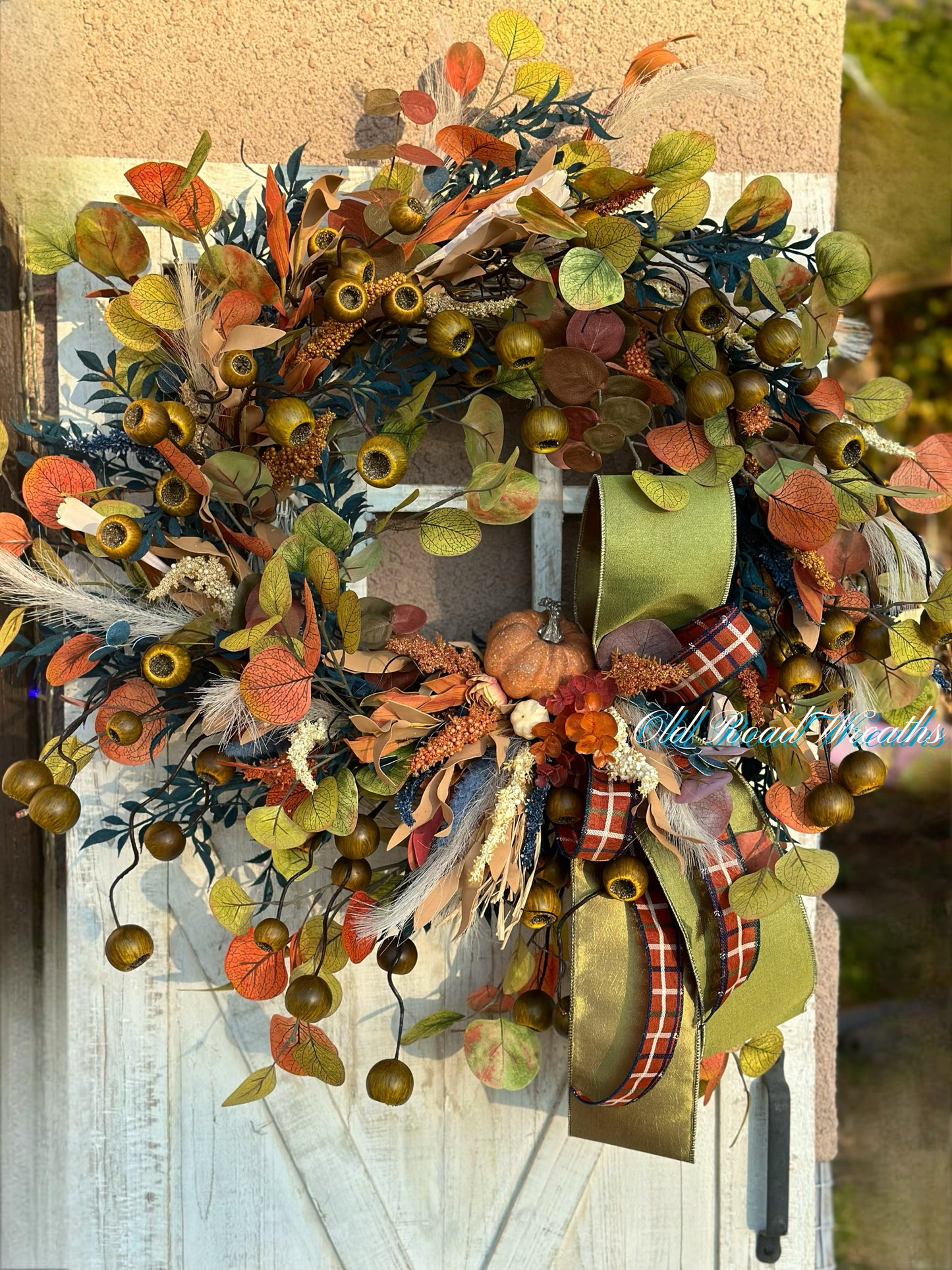 Changing Seasons Fall Wreath, Fall Leaves Wreath, Aster
