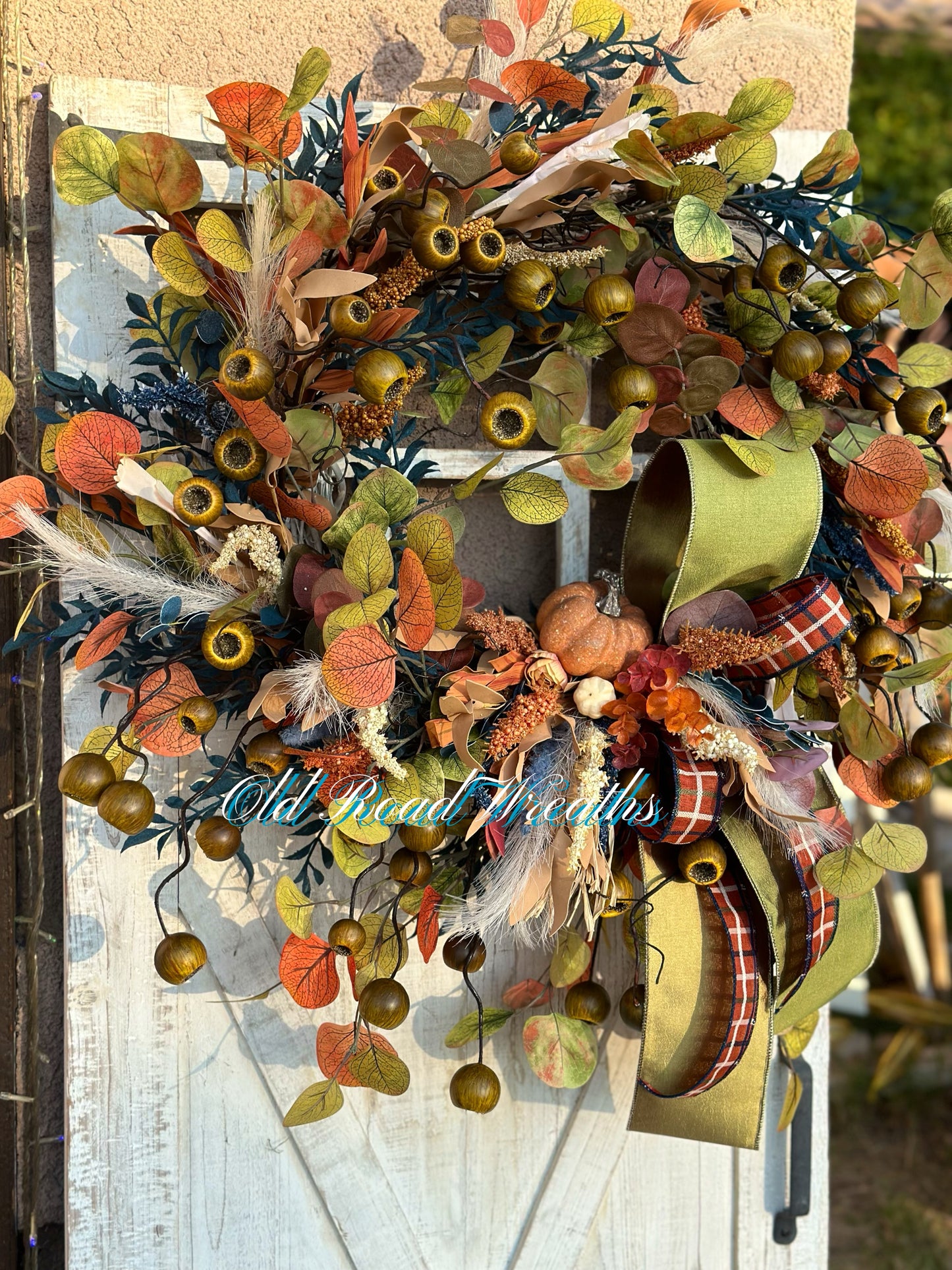 Changing Seasons Fall Wreath, Fall Leaves Wreath, Aster
