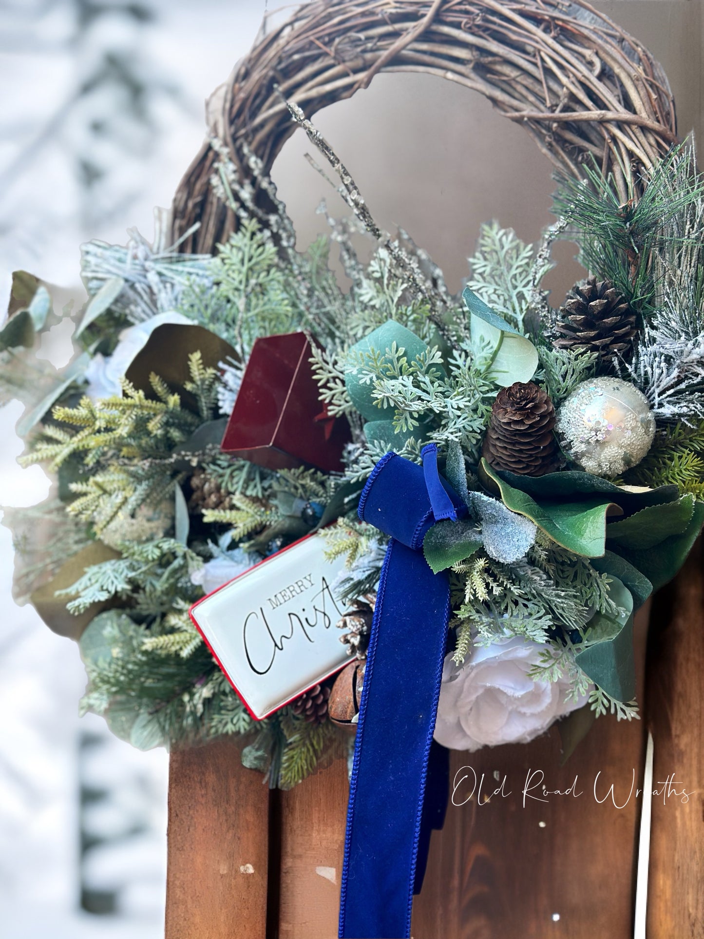 Christmas Neutral Wreath, Aspen