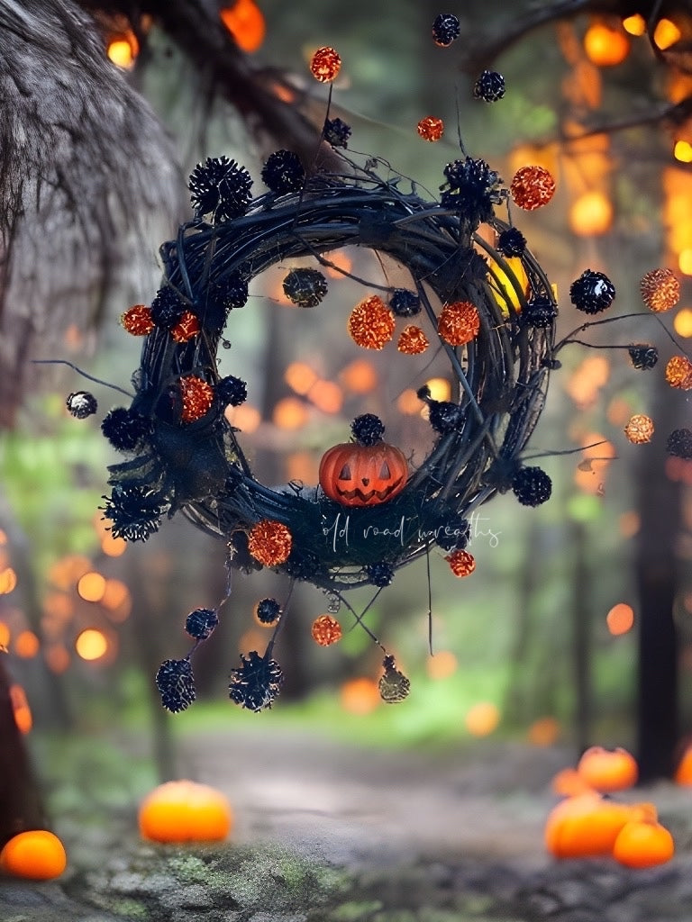 Spooky Jack O’Lantern  Mini Wreath, Jackie