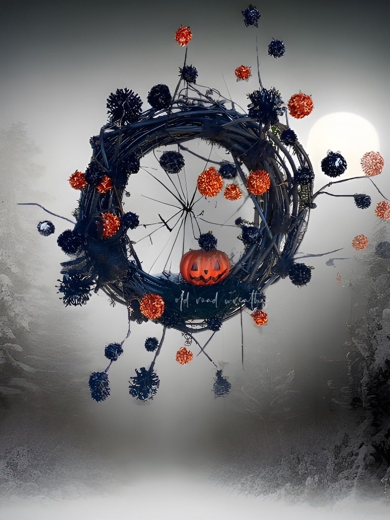 Spooky Jack O’Lantern  Mini Wreath, Jackie