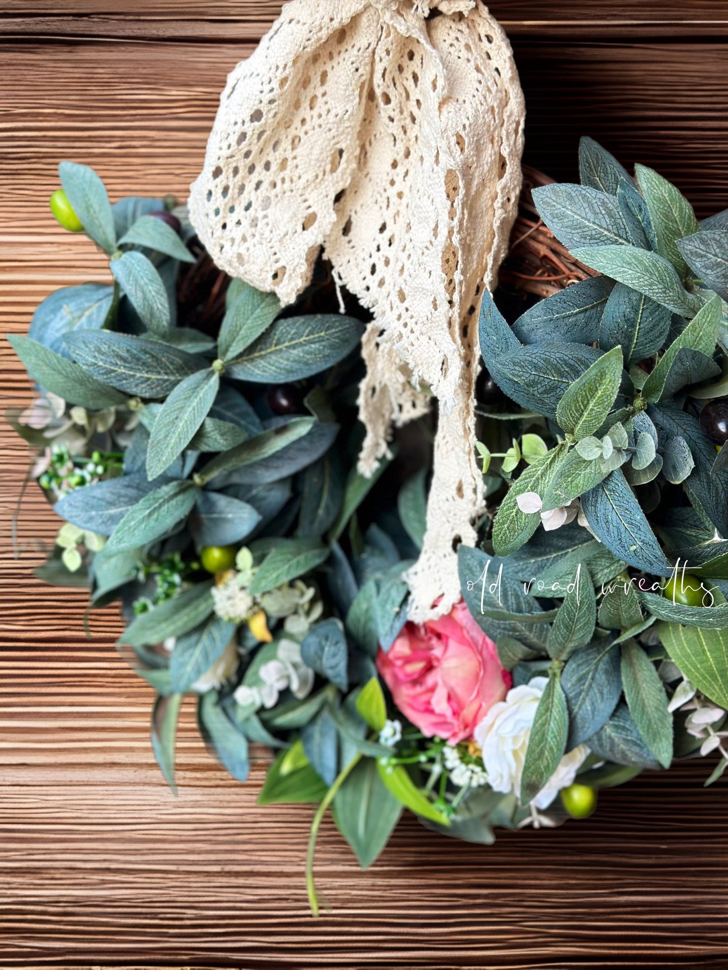 Olive Branch & Rose bud Wreath, Riviera