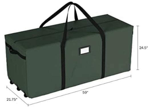 XXL Rolling Christmas Tree Storage Bag, Indoor Outdoor Storage, Ryan