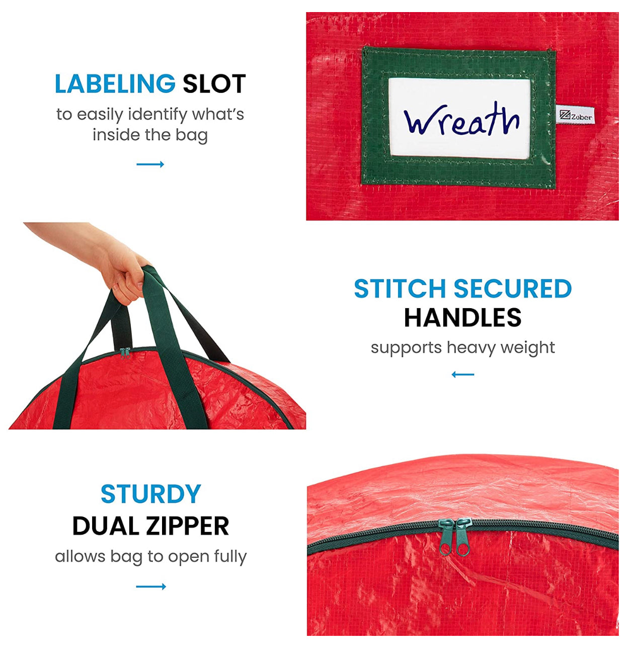 30” Wreath Storage Bag, Adam