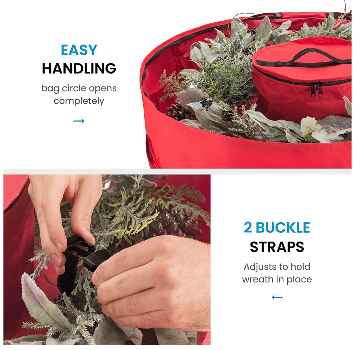 30” Double Wreath Storage Bag, Chris