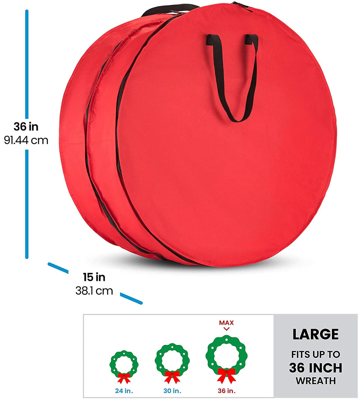 30” Double Wreath Storage Bag, Chris
