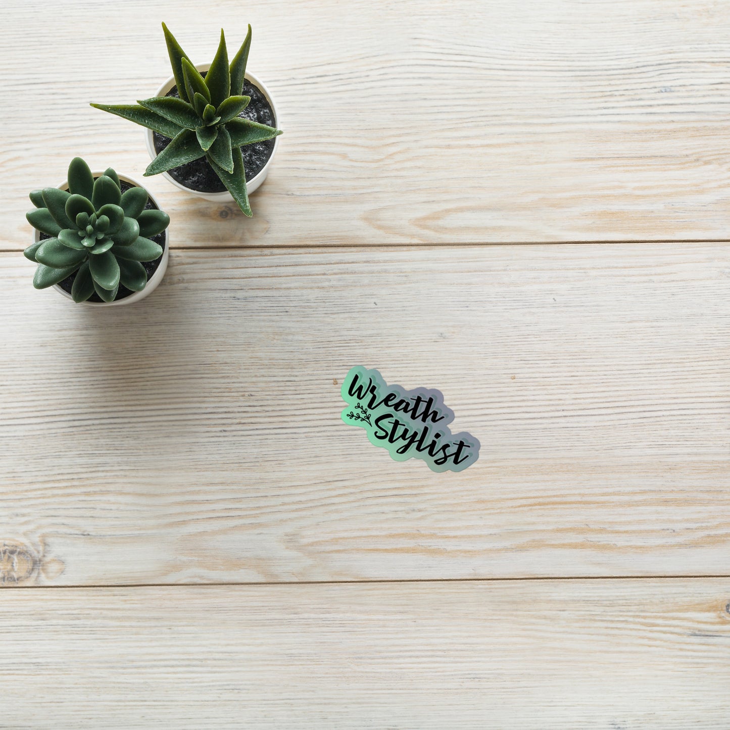 Wreath Stylist Holographic stickers